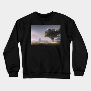 easy landscape, beautiful wall painting for living room special Crewneck Sweatshirt